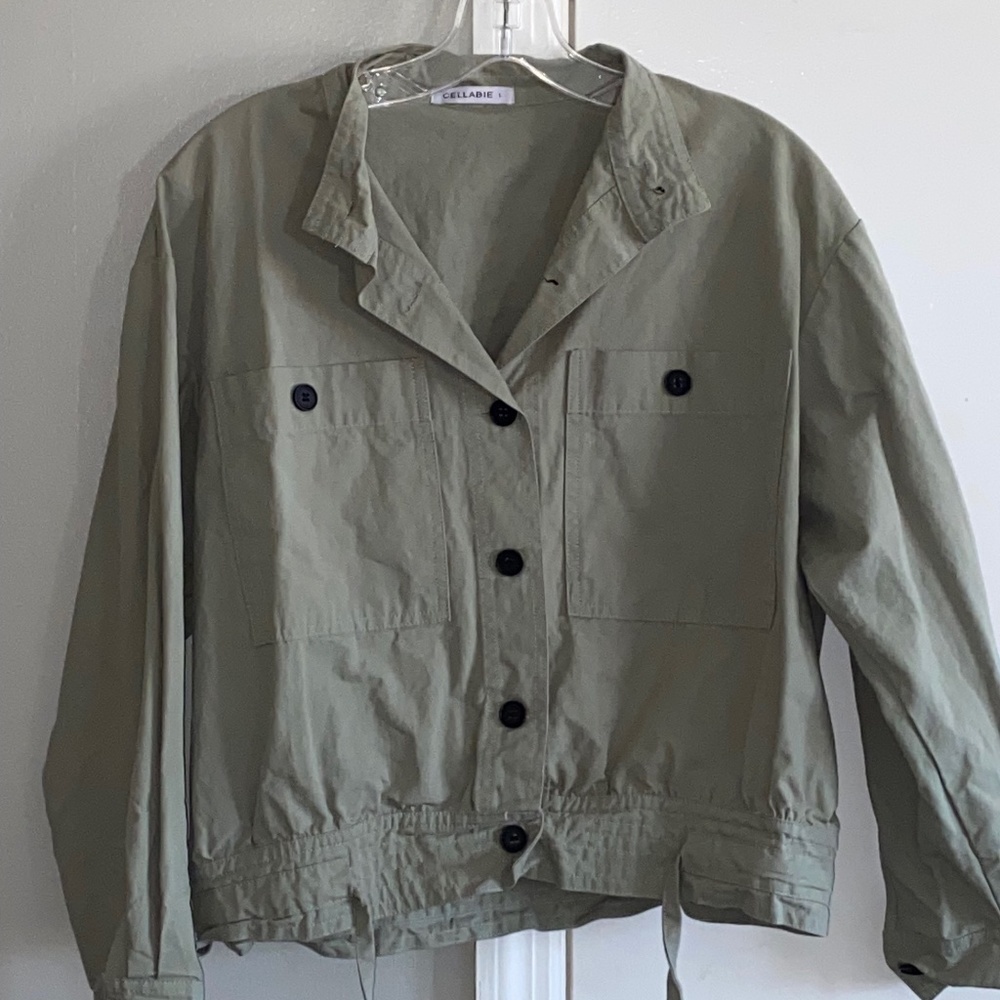 Cellabie womens size large olive green lightweight jacket